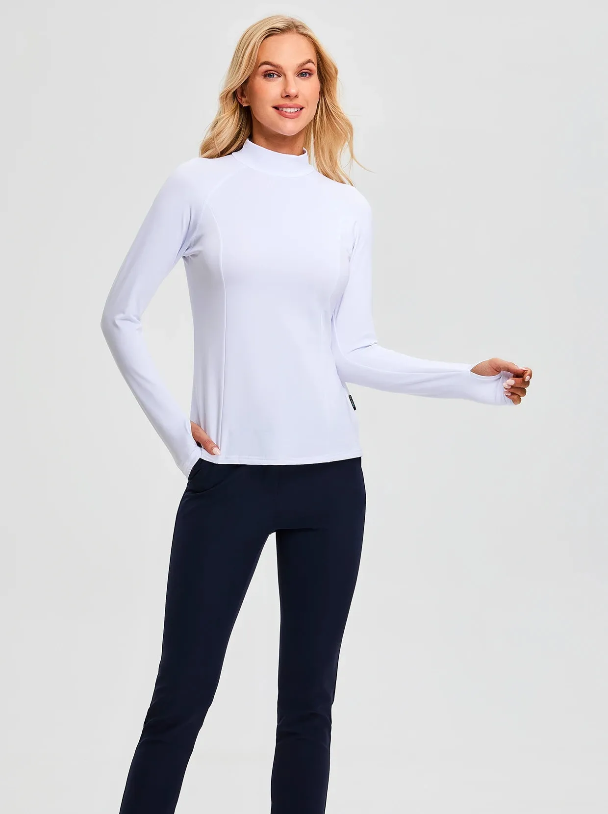 Mock Neck Long-sleeve Thermal Wear for Women