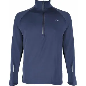 More Mile Alaska Half Zip Long Sleeve Mens Running Top - Navy