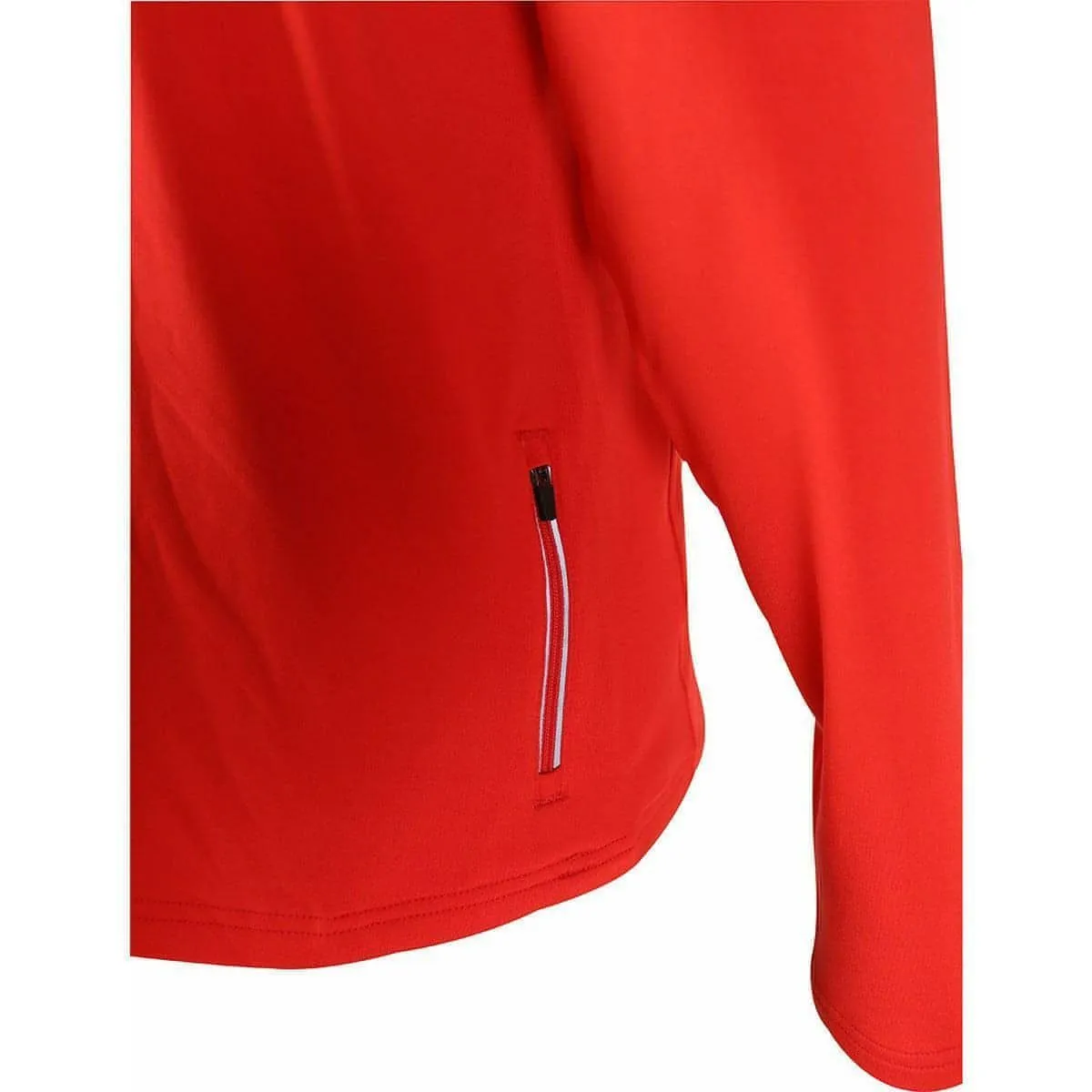 More Mile Alaska Half Zip Long Sleeve Mens Running Top - Red