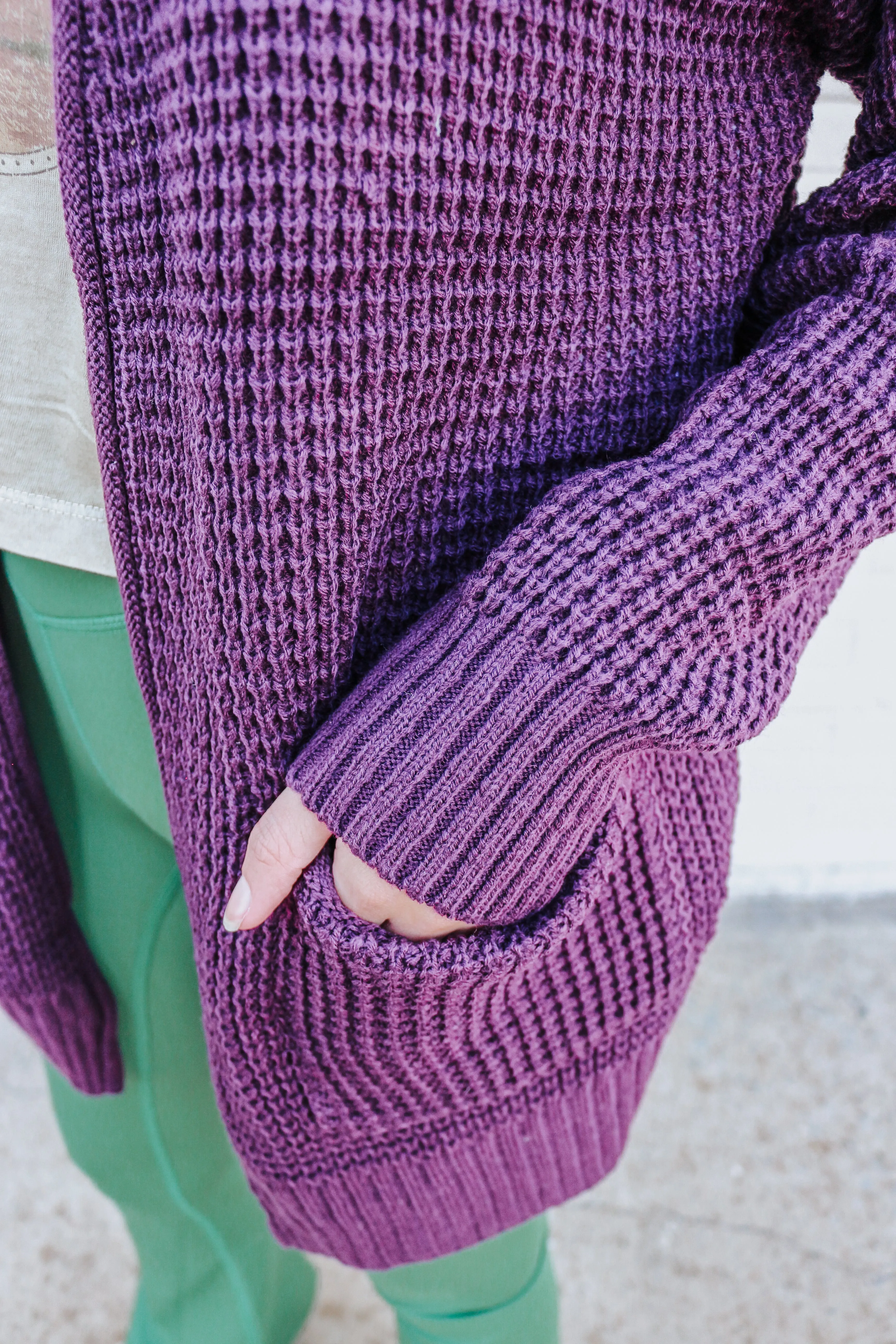 Never Ending Dark Plum Cardigan