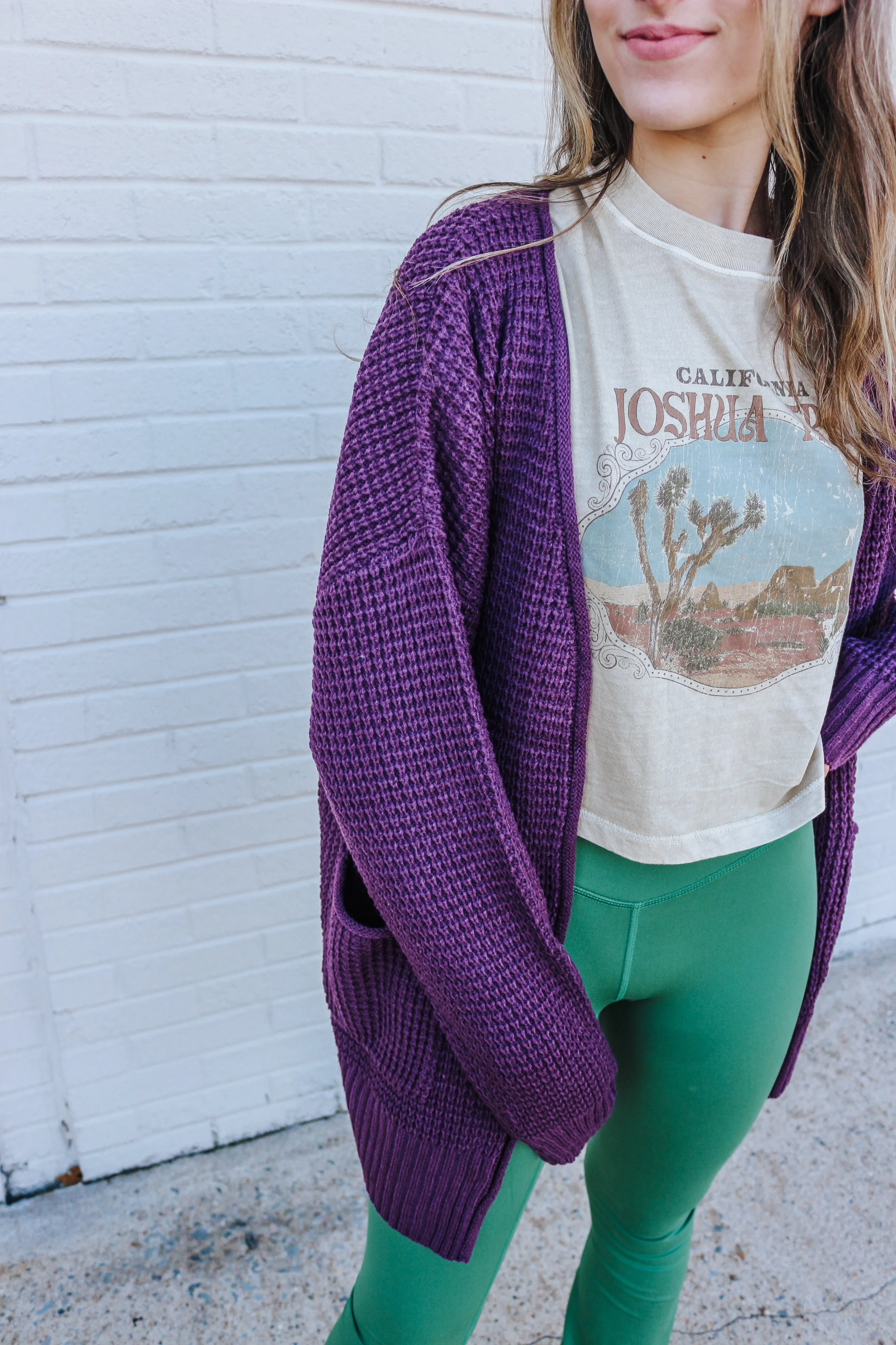 Never Ending Dark Plum Cardigan