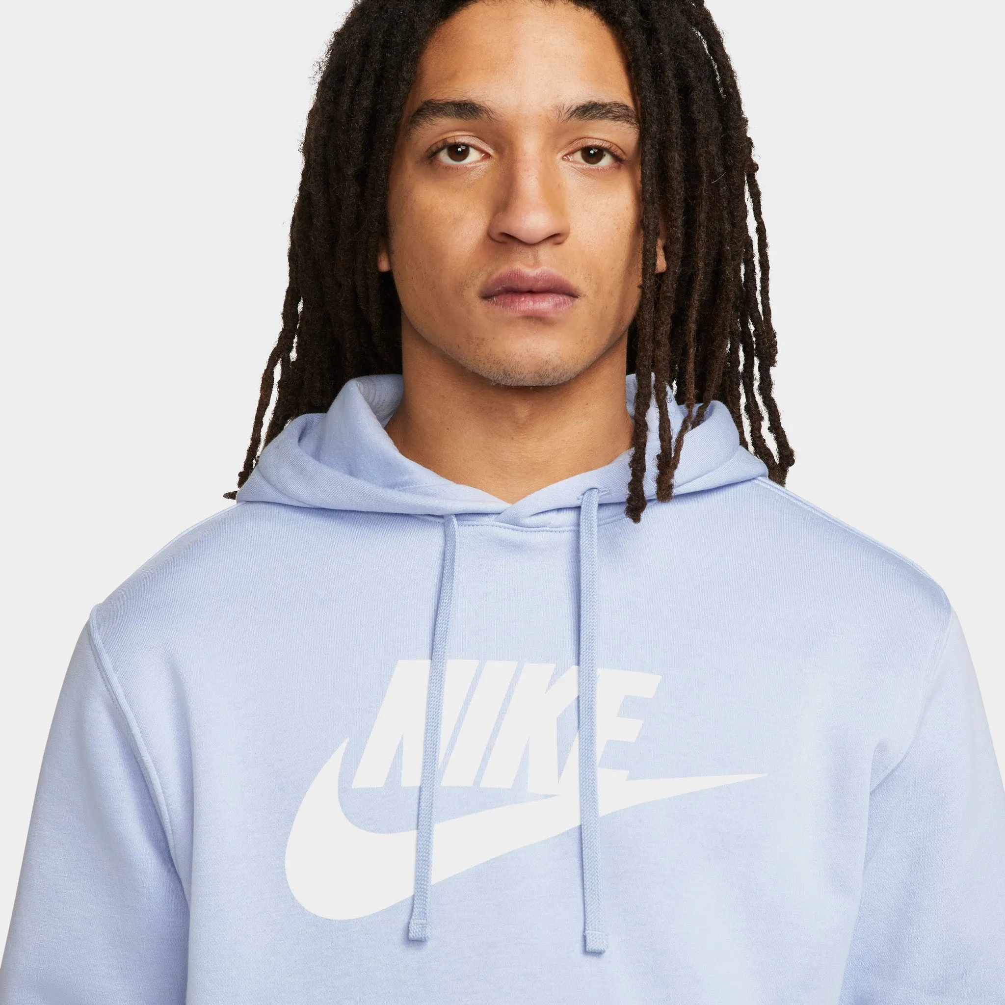 Nike Sportswear Club Fleece Graphic Pullover Hoodie Light Marine / Light Marine - White