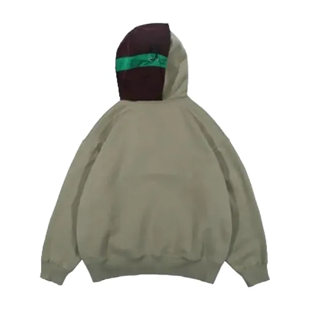 Oversized fit double hooded heavy fleece hoodie