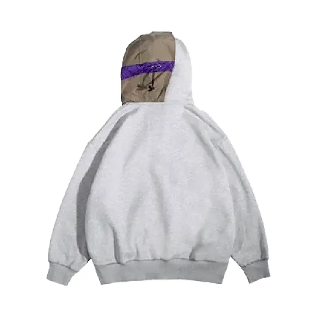 Oversized fit double hooded heavy fleece hoodie