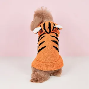 Ozzie - Orange Tiger Design Pet Sweater for Fall & Winter