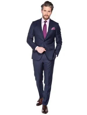 Plain Navy Classic Fit Suit Blue