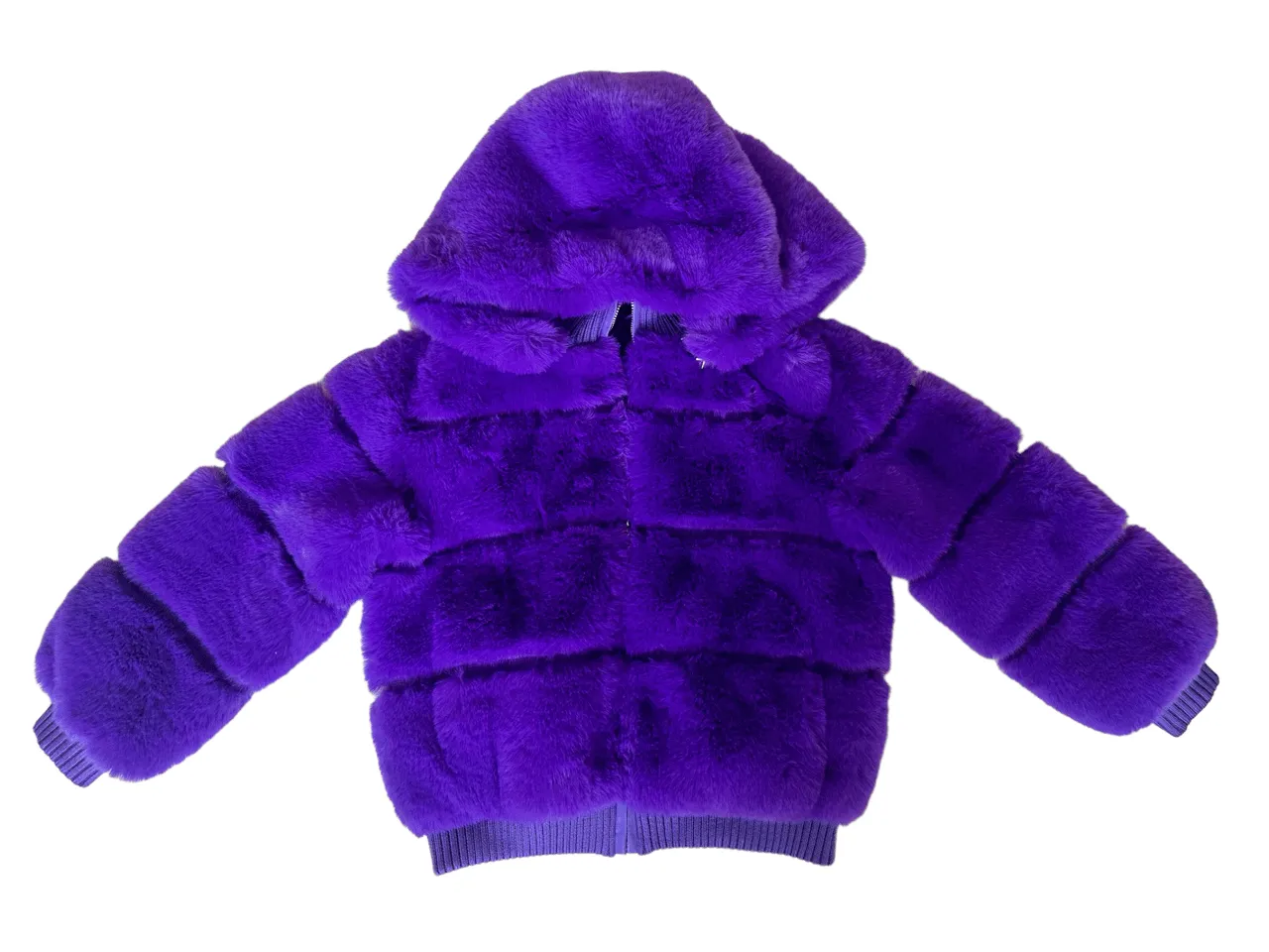 Purple Magic Faux Fur Coat