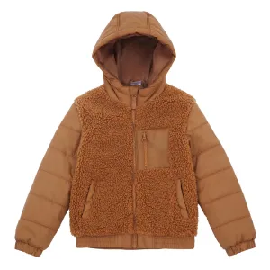 Rokka&Rolla Boys' Water-Resistant Teddy Sherpa Puffer Jacket