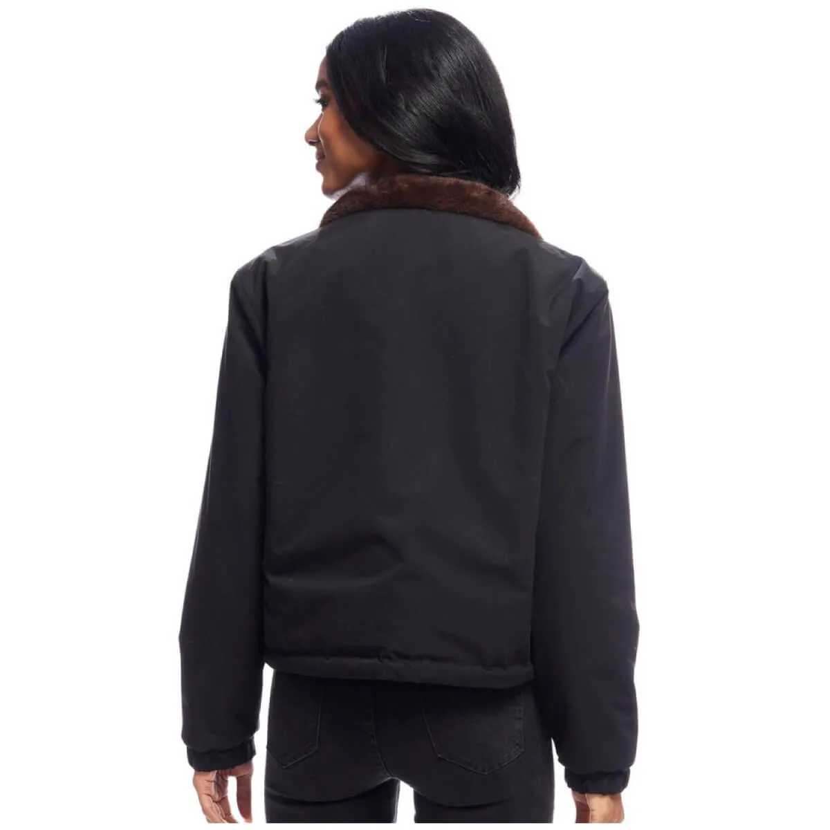 Sable Insta Reversible Faux Fur Zip Jacket