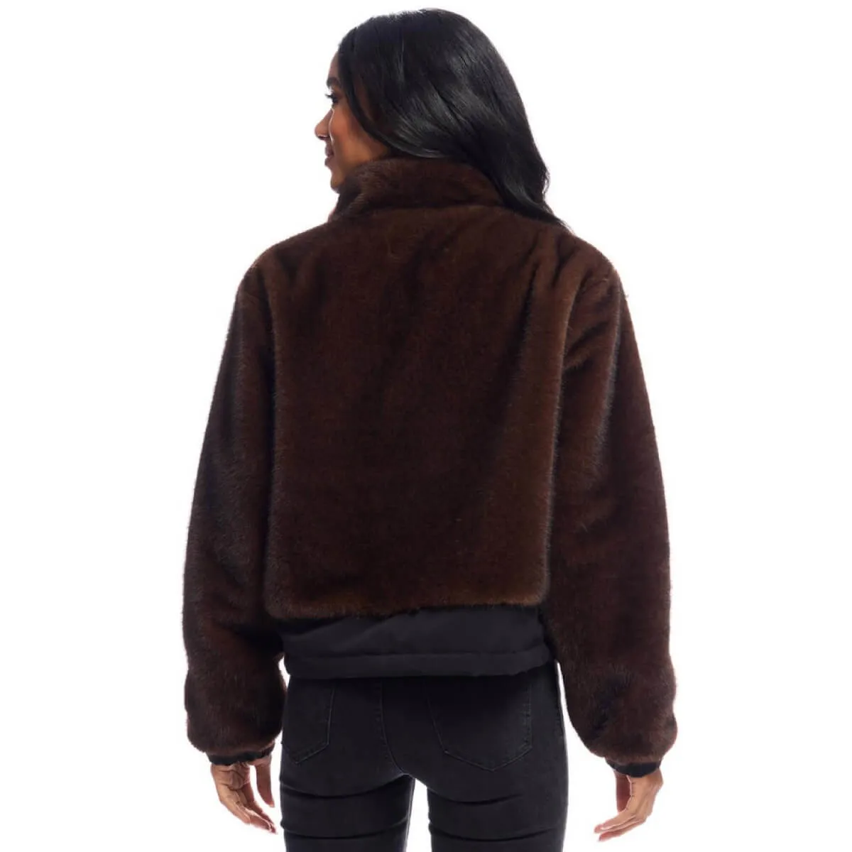 Sable Insta Reversible Faux Fur Zip Jacket