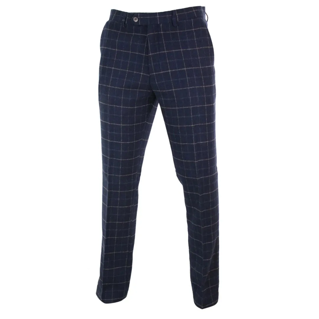 Shelby - Men's Classic Tweed Check Vintage Trousers