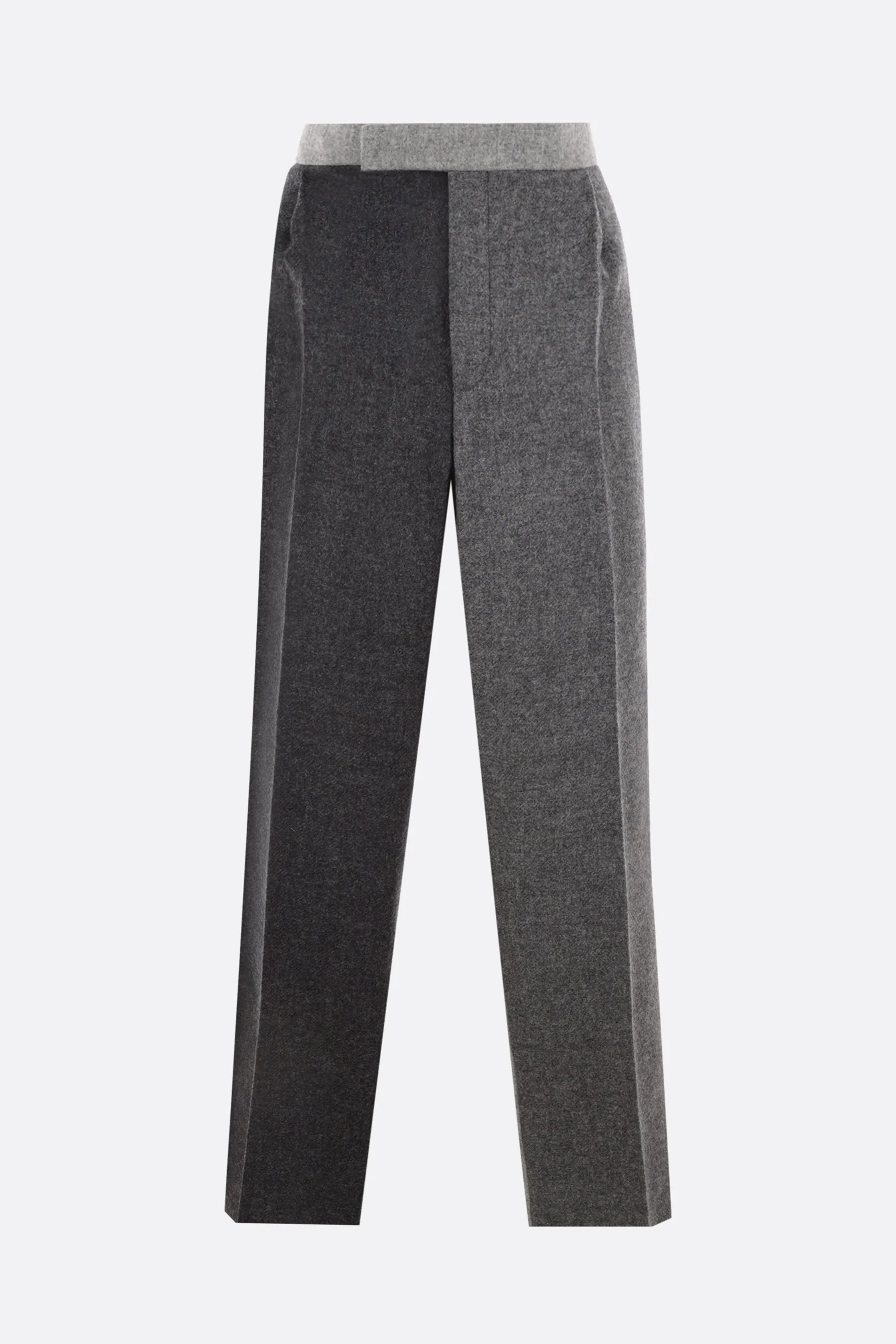 Shetland Wool Wide-leg Trousers