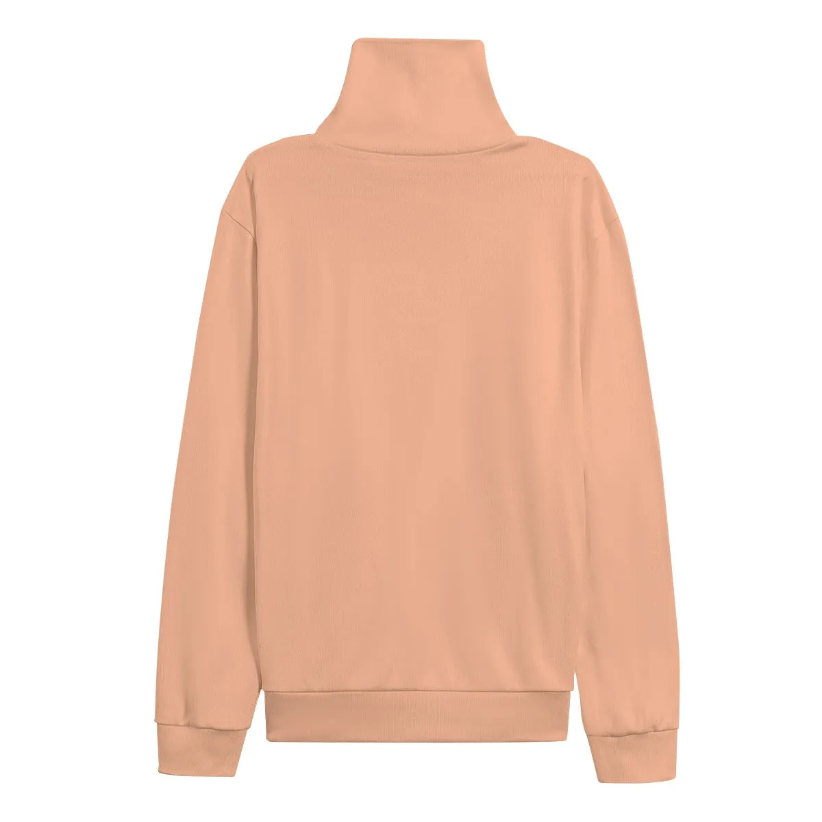 Sixty Eight 93 Logo White Peach Unisex Turtleneck Knitted Fleece Sweater