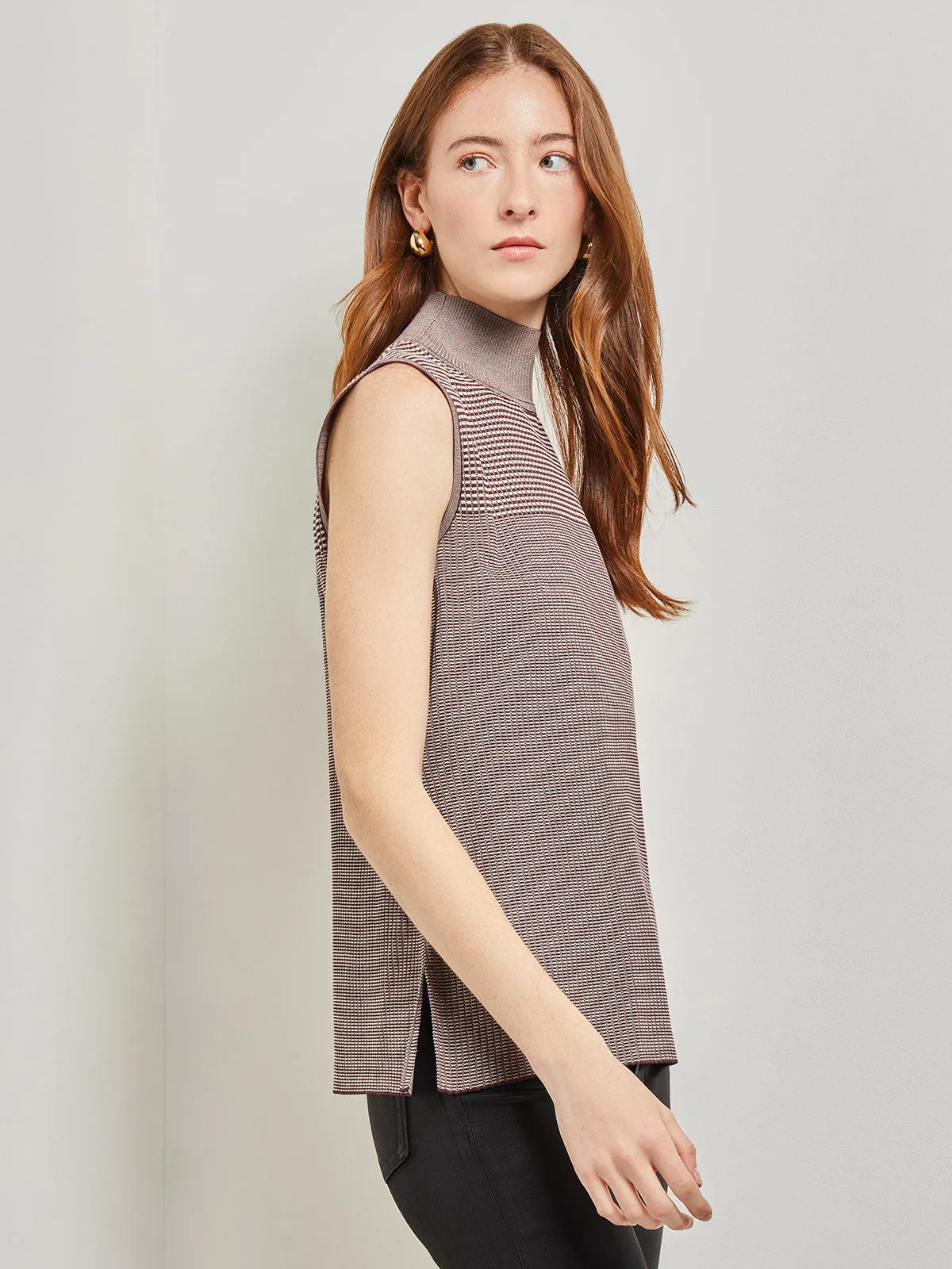 Soft Knit Long Mock Neck Tank