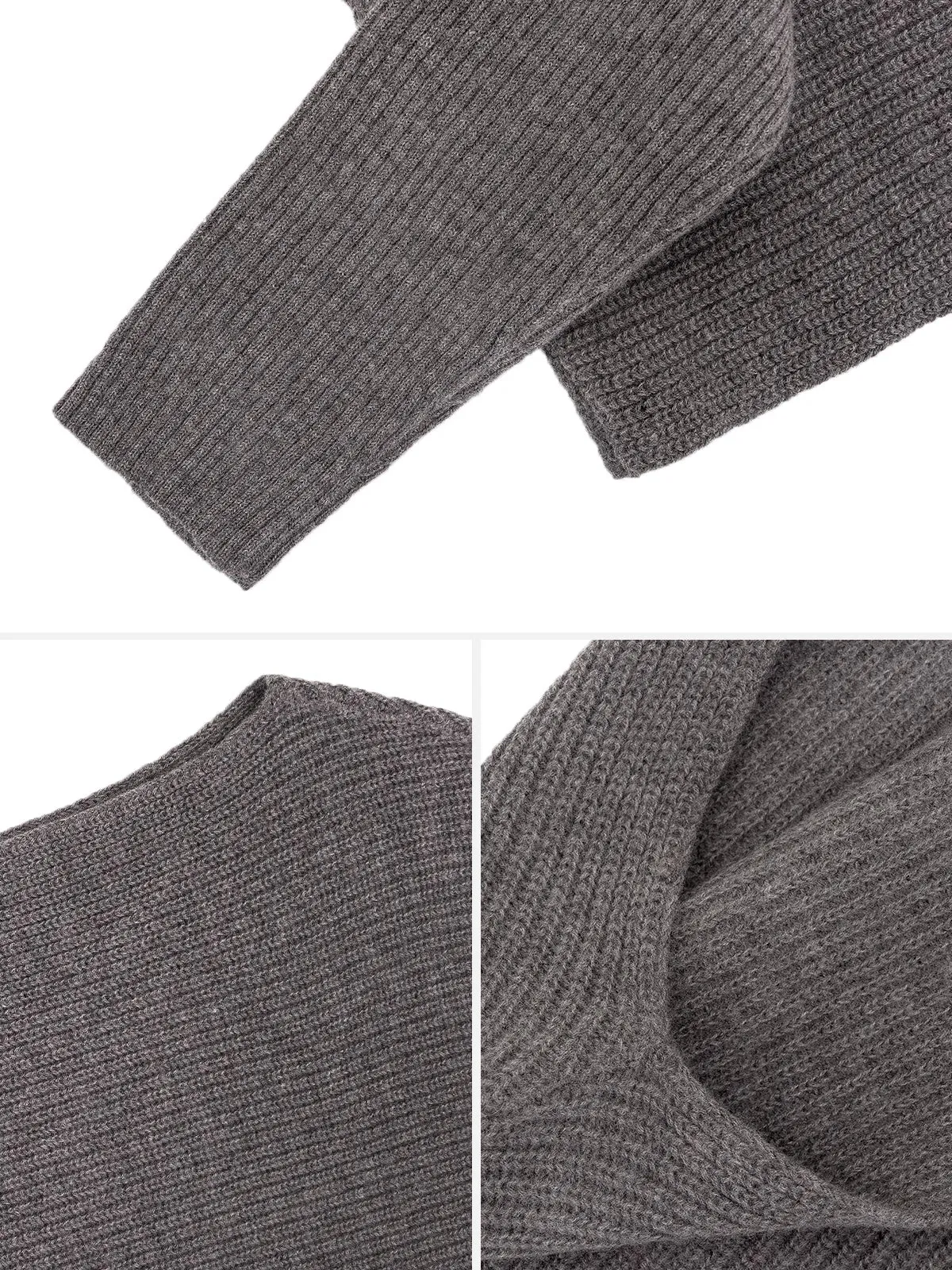 Solid Color Pullover Wool Sweater