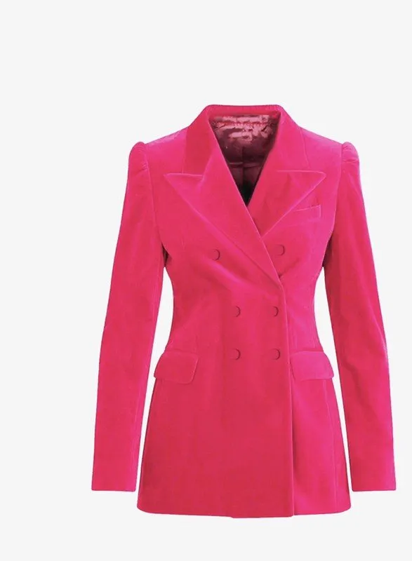 Stacy Pink velvet blazer