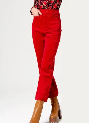 Surkana corduroy red straight leg pants