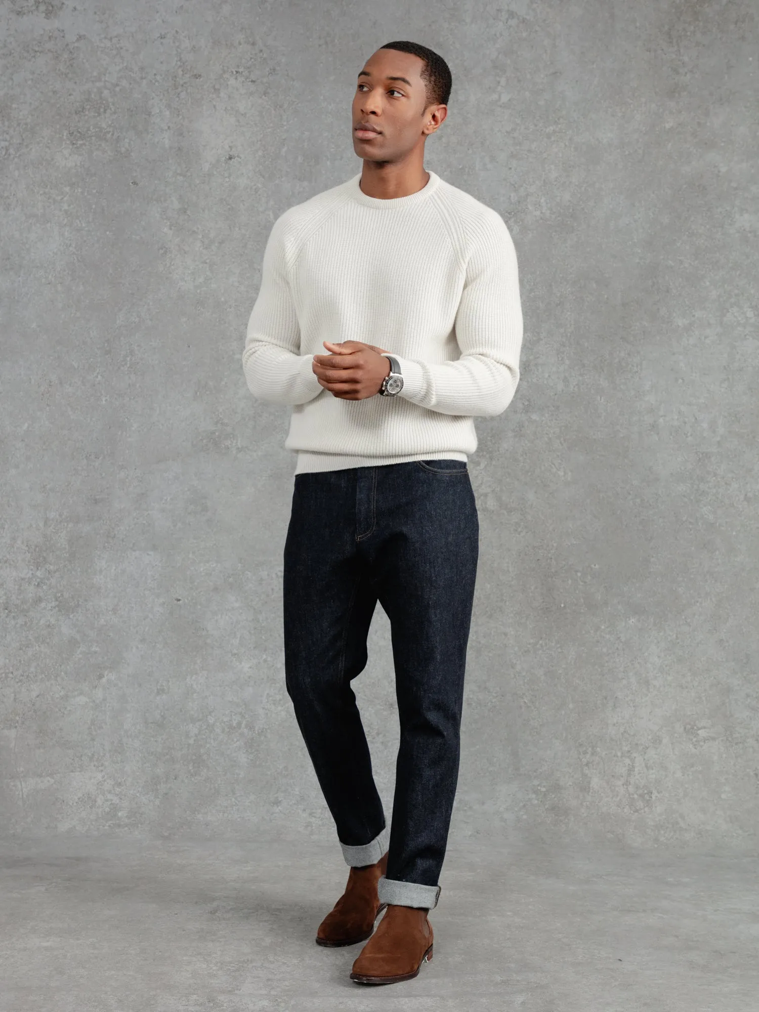 The Cashmere Raglan Crew Neck