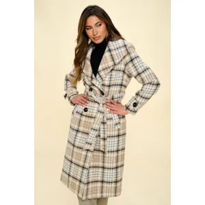 The Winston Khaki Plaid Coat