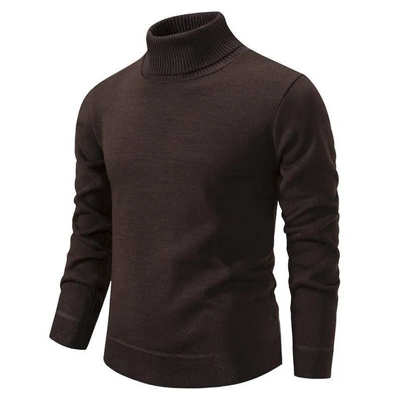 Thick Warm Knitted Turtleneck Sweater For Men