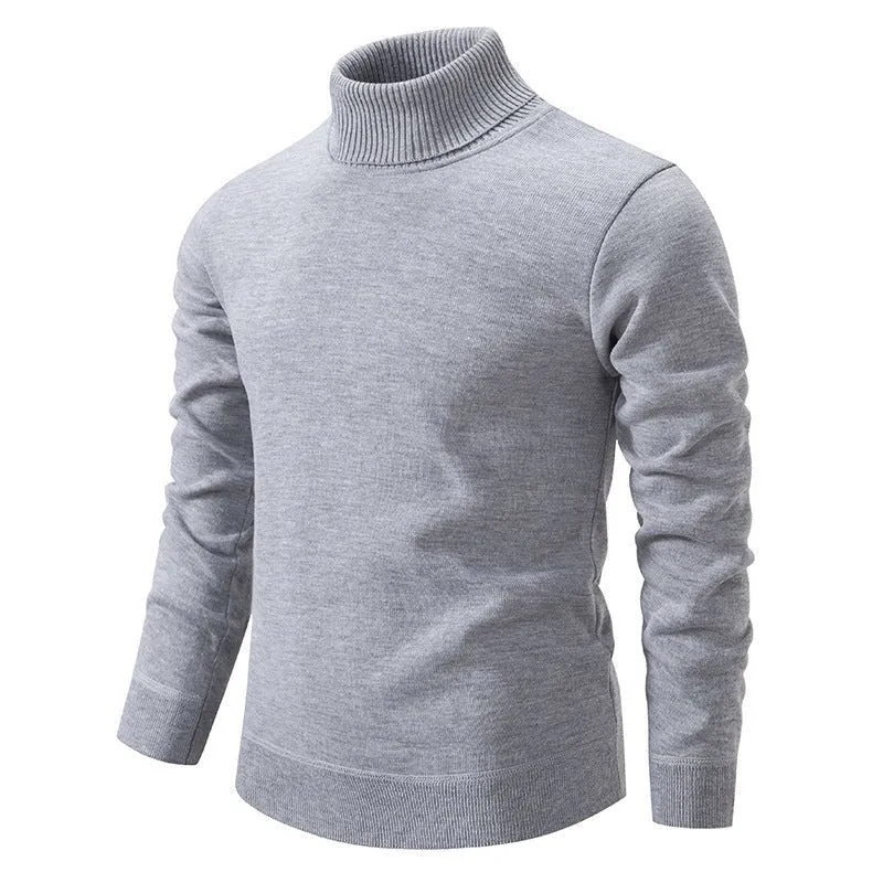 Thick Warm Knitted Turtleneck Sweater For Men