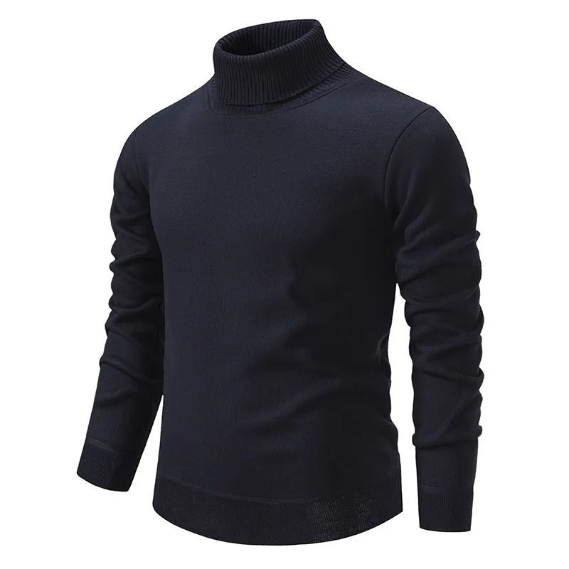 Thick Warm Knitted Turtleneck Sweater For Men