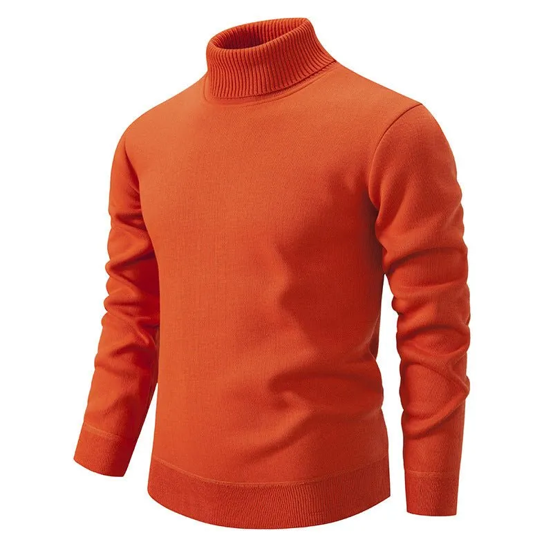 Thick Warm Knitted Turtleneck Sweater For Men