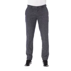 Trussardi Black Cotton Men Trouser