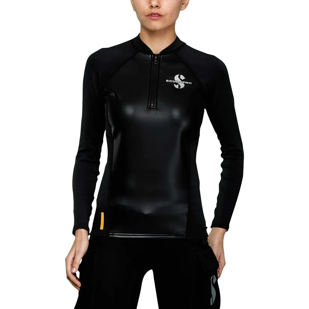 Used Scubapro Hybrid 1 MM Thermal Long Sleeve Womens Top Scuba Diving Wetsuit