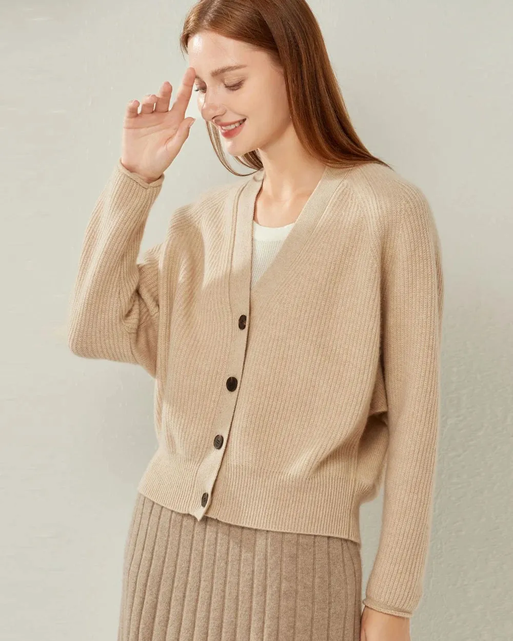 V-Neck Cashmere Cardigan