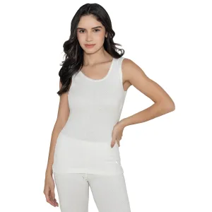 Vami Sleeve- less Thermal Top For Women in Off- White  Color