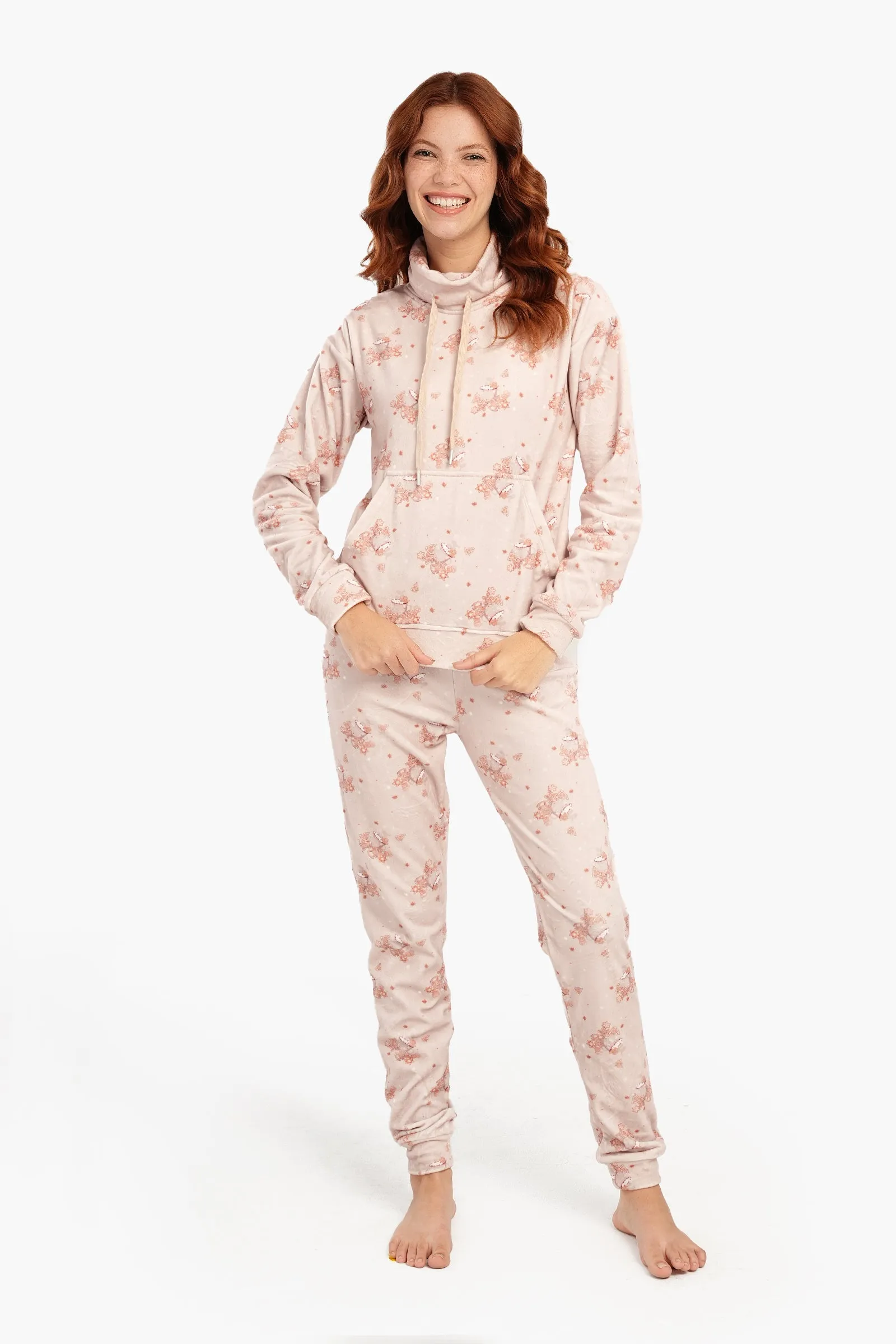 Velvet All Over Print Pyjama Set