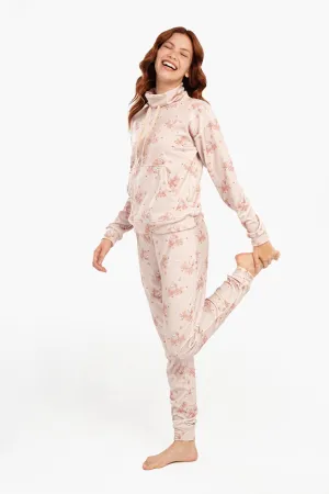 Velvet All Over Print Pyjama Set