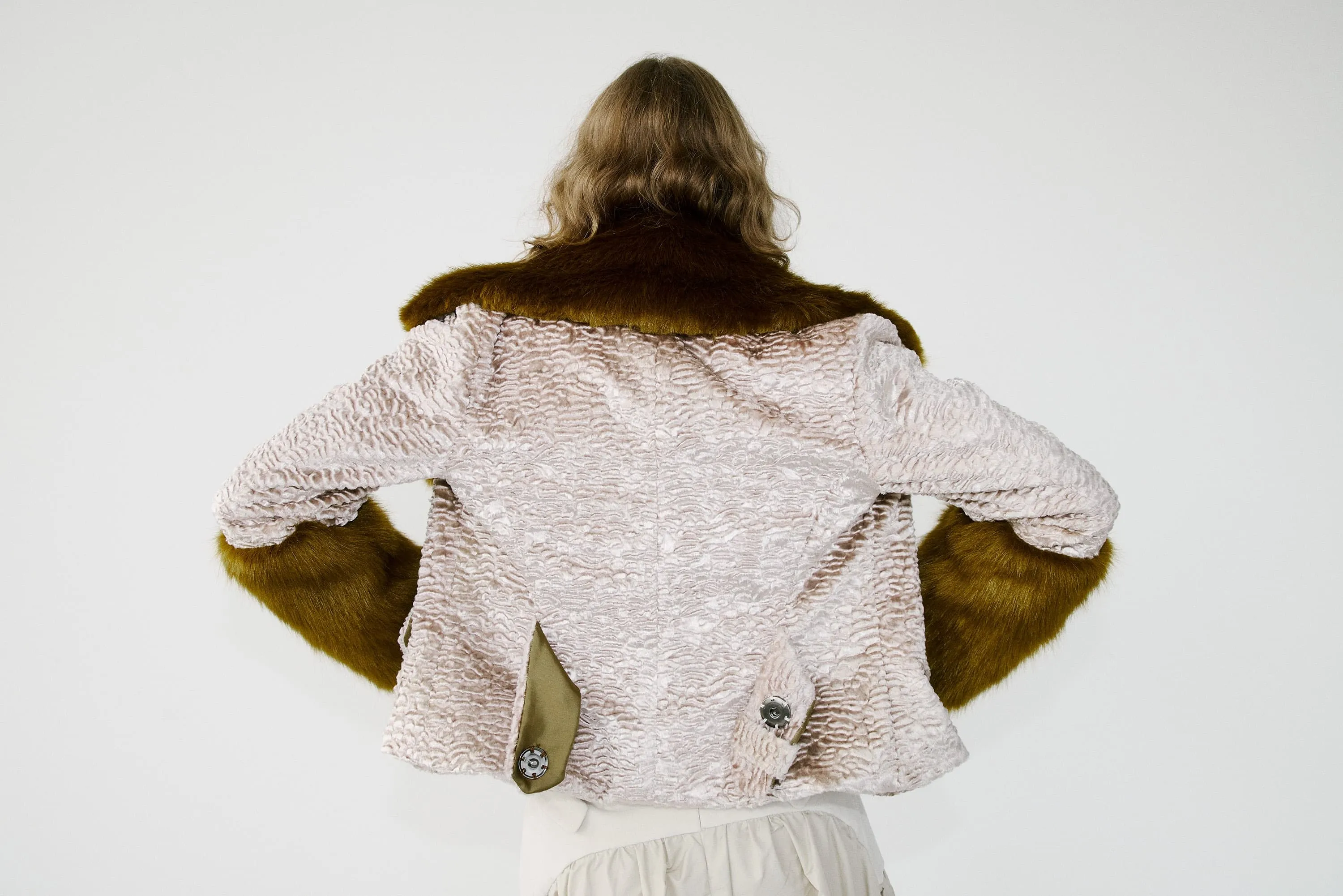 Victorina jacket – champagne & golden moss green