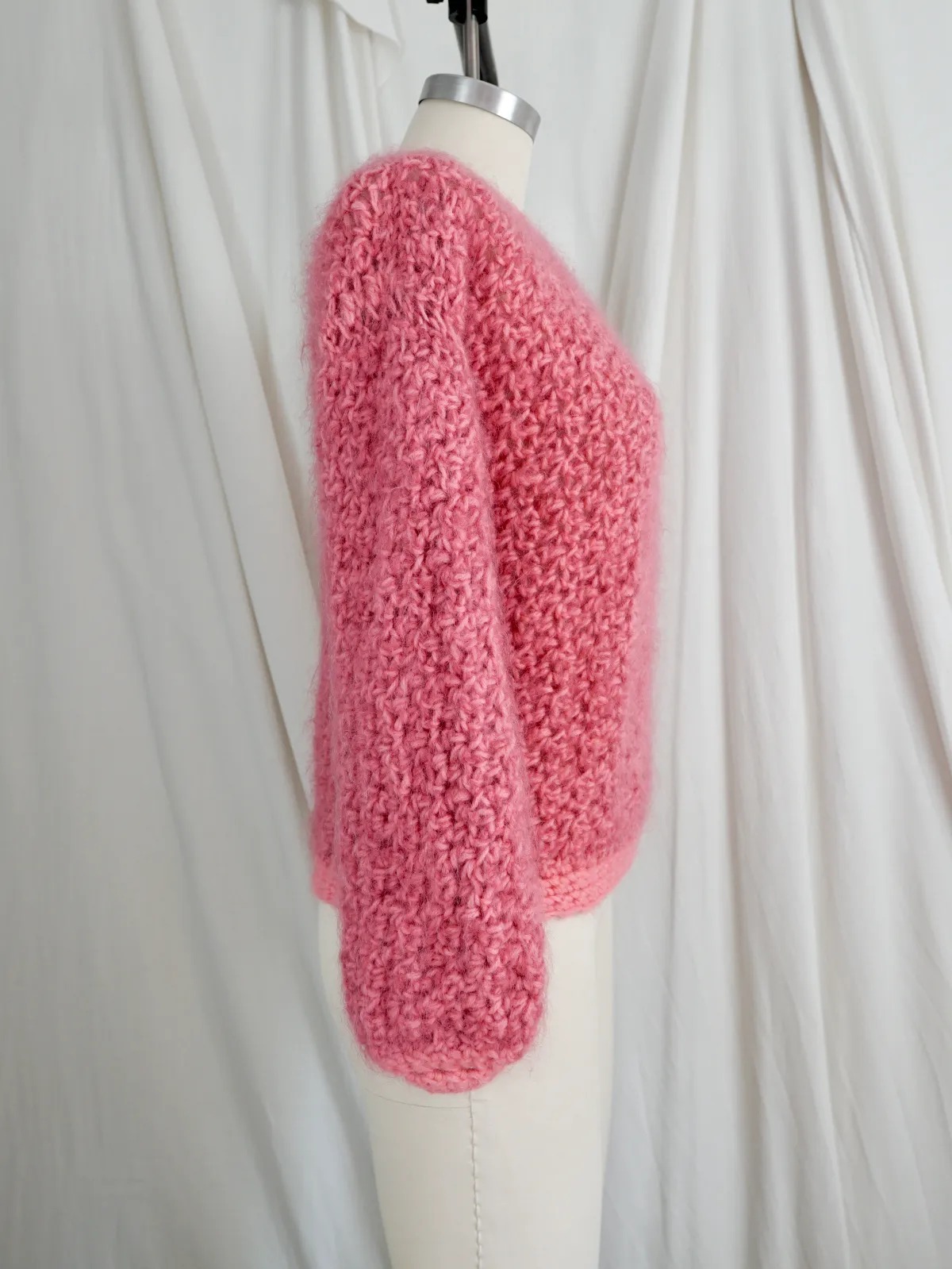 Vinage Handknit Pink Mohair Sweater