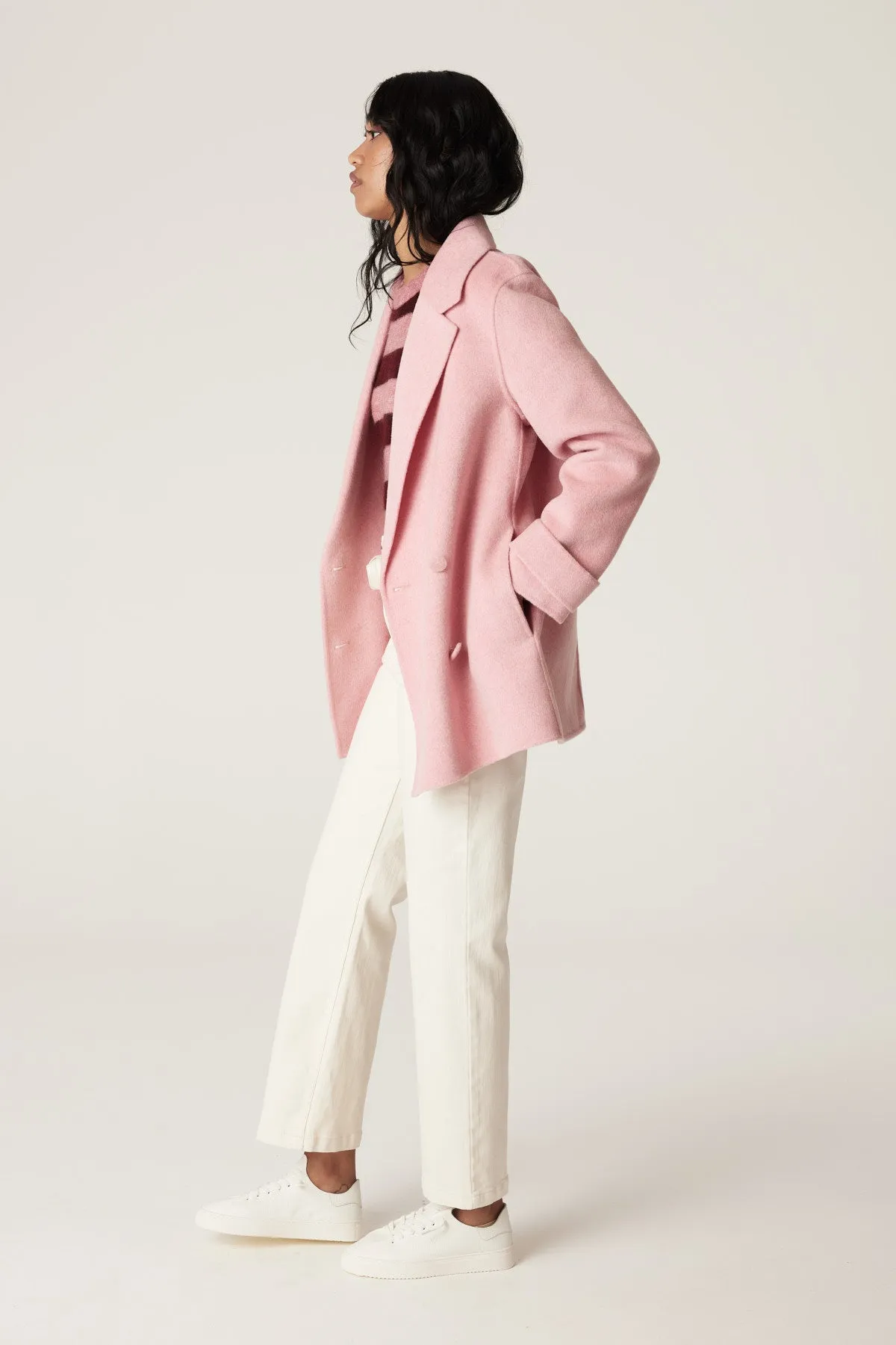 Weekend Pea Coat - Pink