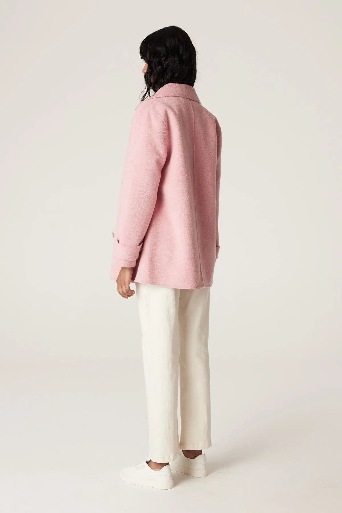 Weekend Pea Coat - Pink