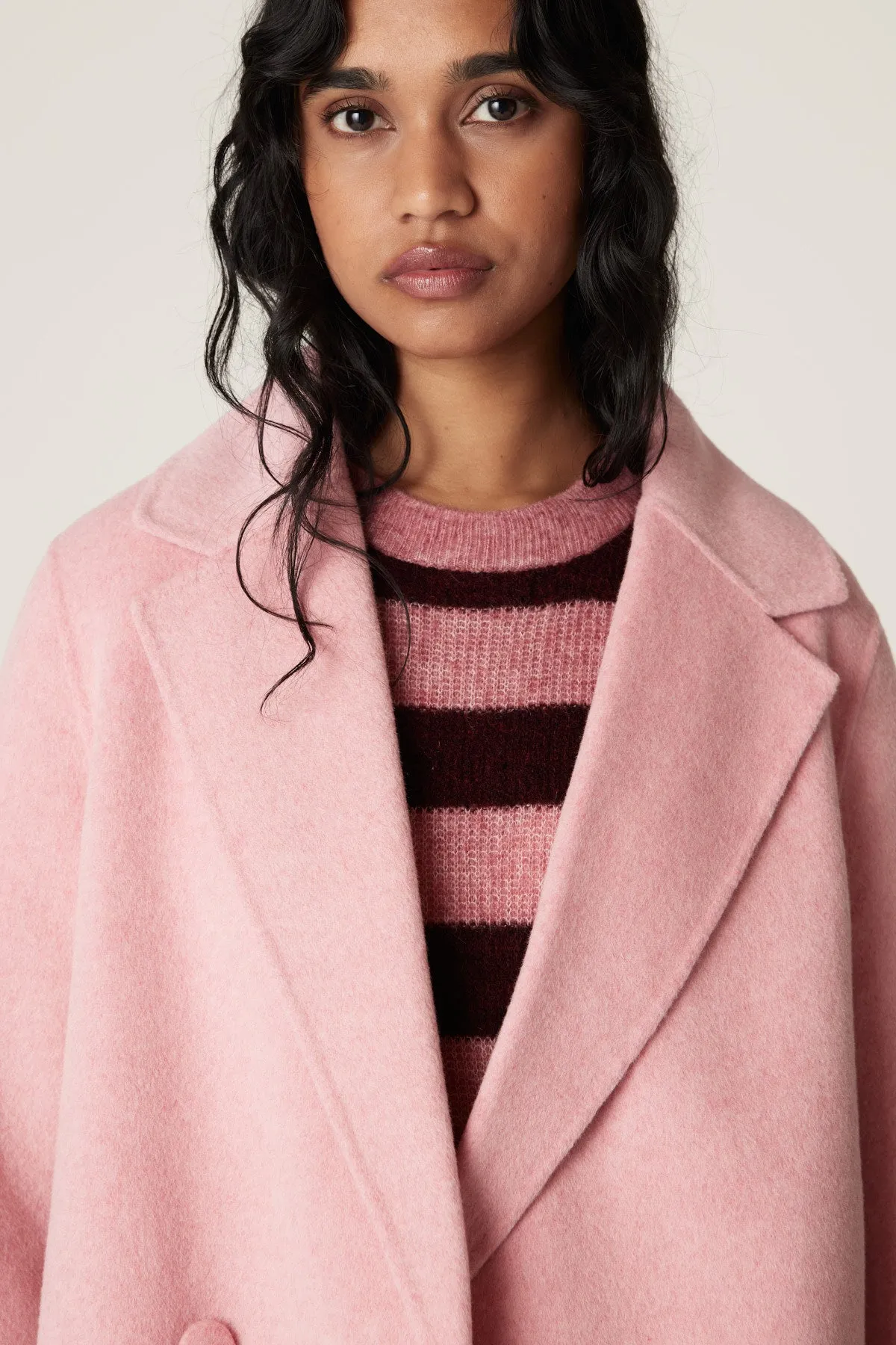 Weekend Pea Coat - Pink