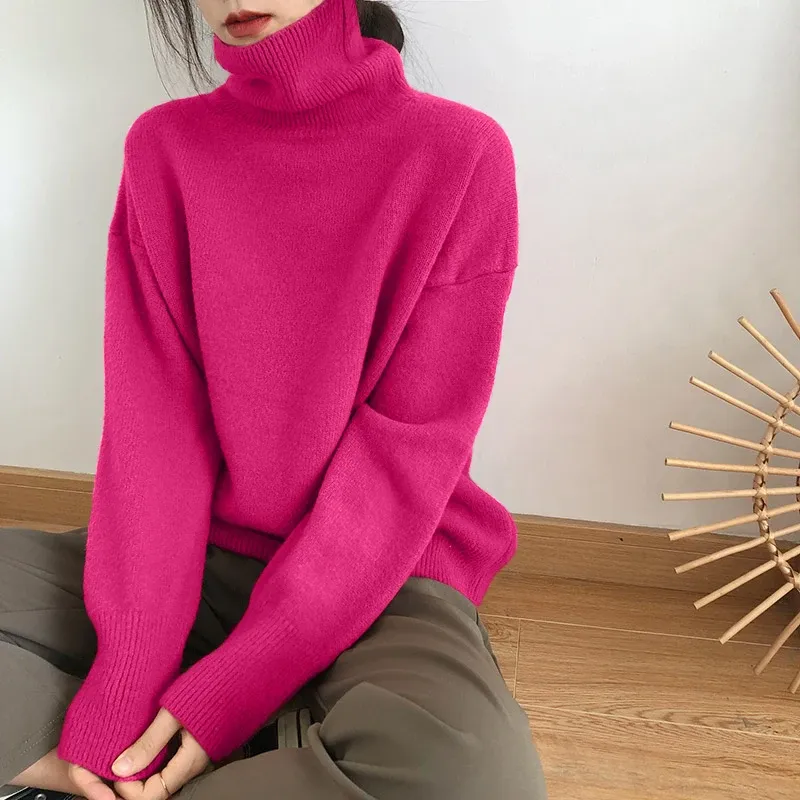 Women's Soft Knitted Turtleneck Jumper | Ideal for Autumn/Winter