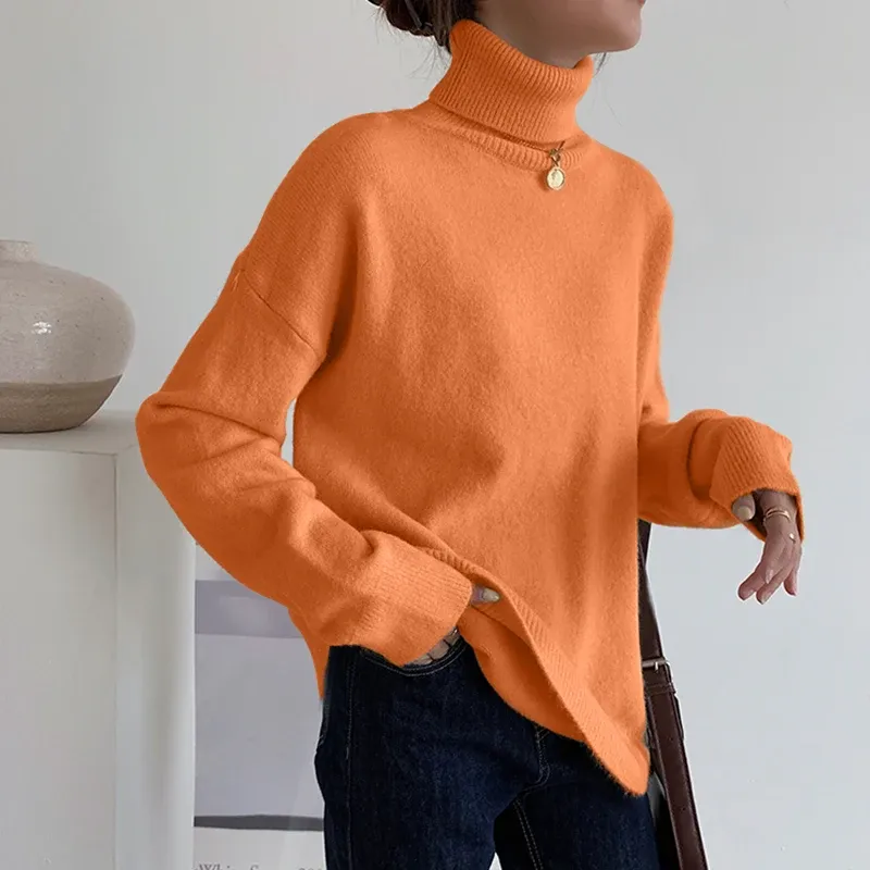 Women's Soft Knitted Turtleneck Jumper | Ideal for Autumn/Winter